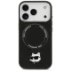 Karl Lagerfeld Choupette Pin MagSafe Case for iPhone 17 Pro Max, Black