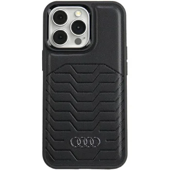 Audi dėklas iPhone 13 / 13 Pro telefonui su MagSafe, juodas