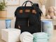 Multifunctional Backpack with Baby Bed and USB Port, Black