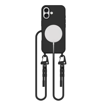 Dėklas Tech-Protect MagNecklace su MagSafe skirtas iPhone 16, juodas