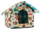 Pet house bed for dogs and cats M grey with black interior