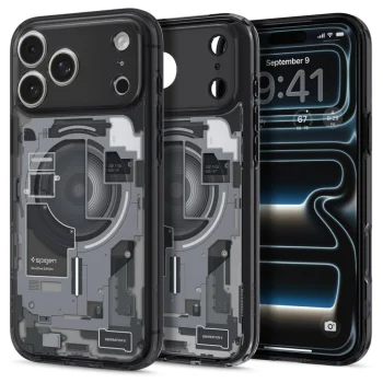 Spigen Ultra Hybrid MagSafe Zero One dėklas telefonui iPhone 18 Pro / 17 Pro, juodas