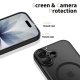 Dėklas Tech-Protect Magpeak MagSafe CC, skirtas iPhone 17, matinė juoda