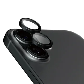 Panzerglass Hoops Ceramic kameros apsauginis stiklas iPhone 16 / 16 Plus, juodas