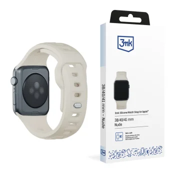 3mk silikoninis dirželis Apple Watch 38/40/41 mm, baltas