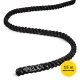 Treniruočių virvė 4FIZJO Power Battle Rope 15 m, juoda