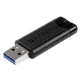 USB atmintinė Verbatim Store \'n\' Go PinStripe 64 GB USB 3.0 (49318), juoda