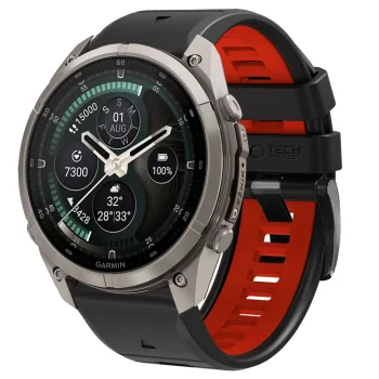 Tech-Protect Iconband Pro strap for Garmin Fenix, black and red