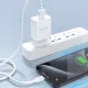 Dudao A4EU USB-A 2.1A įkroviklis su Lightning laidu, baltas