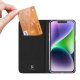Dux Ducis Skin Pro knygutės tipo dėklas iPhone 15 Plus telefonui, juodas