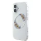 Guess dėklas iPhone 16 Plus telefonui IML Flowers Wreath MagSafe, skaidrus