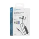 Prisegamas mikrofonas BOYA BY-M1S su 6 m laidu ir 3.5 mm TRRS jungtimi, juodas