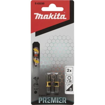 Sukimo antgaliai Makita Impact Premier T30 x 25 mm E-03230, 2 vnt.