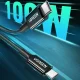 USB-C laidas Ugreen US300 USB-C į USB-C 5A 480 Mb/s 2 m, juodas