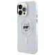 Karl Lagerfeld iPhone 14 Pro Max dėklas IML Metal Choupette Head MagSafe, baltas