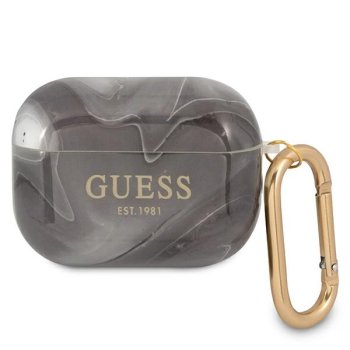 Guess Marble Collection AirPods Pro dėklas, juodas