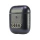 Audi Leather Big Logo dėklas, skirtas AirPods 1 / 2, juodas