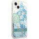 Guess Flower Liquid Glitter dėklas skirtas iPhone 14 Plus, žalias