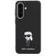 Karl Lagerfeld Fixed Glitter Ikonik Logo dėklas skirtas Samsung Galaxy A37 5G, juodas