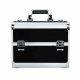 Aluminum Cosmetic Case CA34B Silver-Black