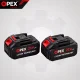 Akumuliatorinės gyvatvorių žirklės OPEX Tools OPX28028 21V 150W 53 cm su 2x 3,0Ah akumuliatoriais