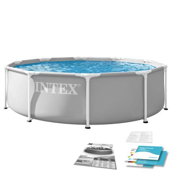 Karkasinis baseinas Intex 26700ND, 305x76 cm, pilkas
