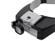Headband Magnifier with 2 LED Lights for Close Work 1.5x-17x