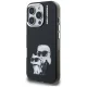 Karl Lagerfeld IML Aquarelle Karl & Choupette dėklas iPhone 16 Pro, juodas