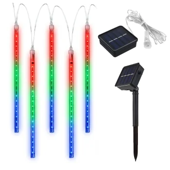Maclean MCE412 solarinė LED girlianda Leduokliai, 2.4m, 144 LED, RGB
