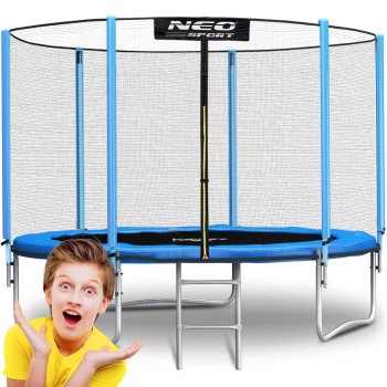 Neo-Sport sodo batutas 183 cm (6ft) su išoriniu tinklu ir kopėčiomis