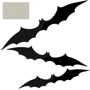 Malatec Halloween Bat Decoration Set, 3 pcs, Black