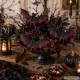 Helovino dekoracijos „Šikšnosparniai“, 4 vnt., rudi-juodi
