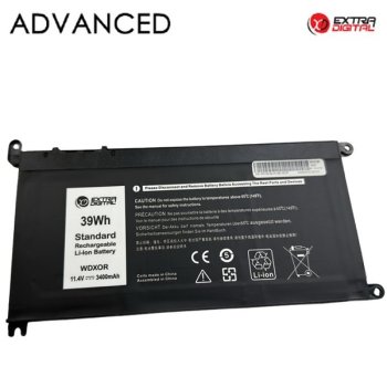 Extra Digital Advanced nešiojamojo kompiuterio baterija DELL WDX0R, 3400mAh