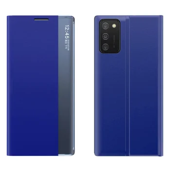 Atverčiamasis dėklas Samsung Galaxy A03s (166.5) su stovo funkcija, mėlynas