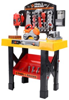 Multistore Tool & Brains Large Kids Workbench, 39 Pieces