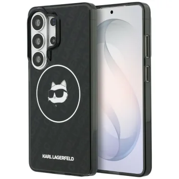 Karl Lagerfeld IML Repeated Choupette MagSafe dėklas Samsung Galaxy S26 Ultra, juodas