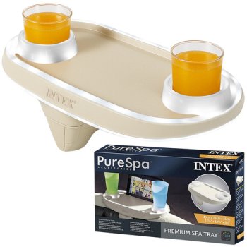 Intex SPA LED puodelių laikiklis su vieta telefonui / planšetei, béžinis