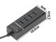 4 prievadų USB 3.0 šakotuvas, juodas
