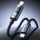 Joyroom S-A16 Pro USB-C į USB-C laidas 100W su ekranu 1.2m, juodas