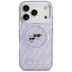 Karl Lagerfeld IML Glitter MagSafe dėklas iPhone 17 Pro - Violetinis