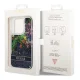 Guess dėklas iPhone 14 Pro telefonui Flower Liquid Glitter, mėlynas