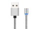 3-in-1 Magnetic Charging Cable Micro USB / Type-C / Lightning, 1m, Silver