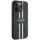 Guess dėklas iPhone 13 / 13 Pro 4G Printed Stripes MagSafe, juodas