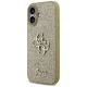 Guess iPhone 17 dėklas Fixed Glitter Big 4G, auksinis
