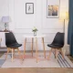 ModernHome valgomojo kėdžių komplektas, 4 vnt., juodos spalvos