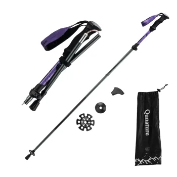 Qunature 60000601 Trekking Pole Aluminum 110-130 cm 1 pc., Purple