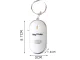 Chip Keychain Reacts to Whistle with LED Key Finder, White