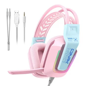 Onikuma X13 Gaming Headphones, Pink