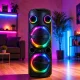 Belaidė Bluetooth kolonėlė 06403 su mikrofonu ir LED, juoda