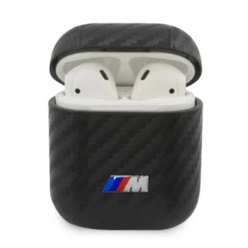 BMW M Collection PU Carbon Case for Apple AirPods 1/2, Black